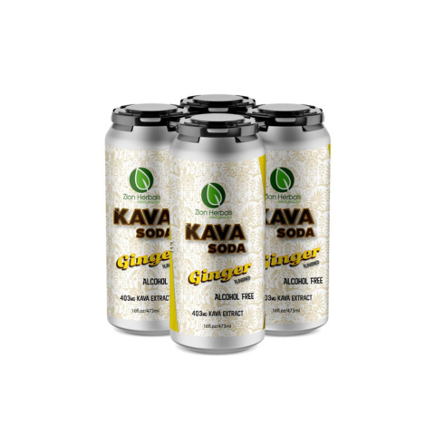 Zion Herbal - Kava Ginger Fusion Soda - 4ct