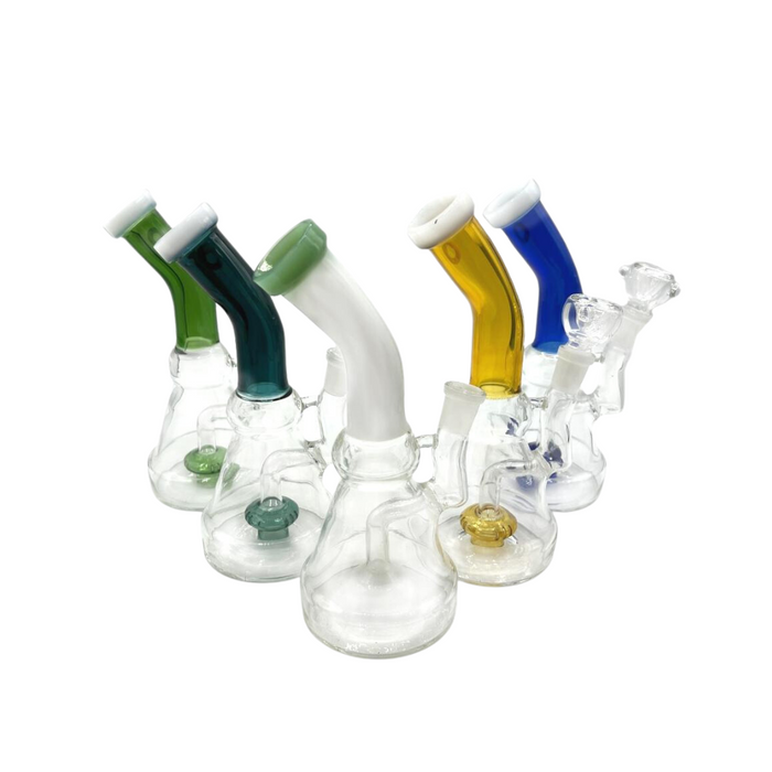8" Curved Mouth Water Pipe - Assorted Colors