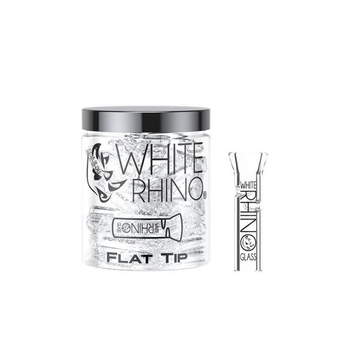 White Rhino Flat Glass Tips – 100ct