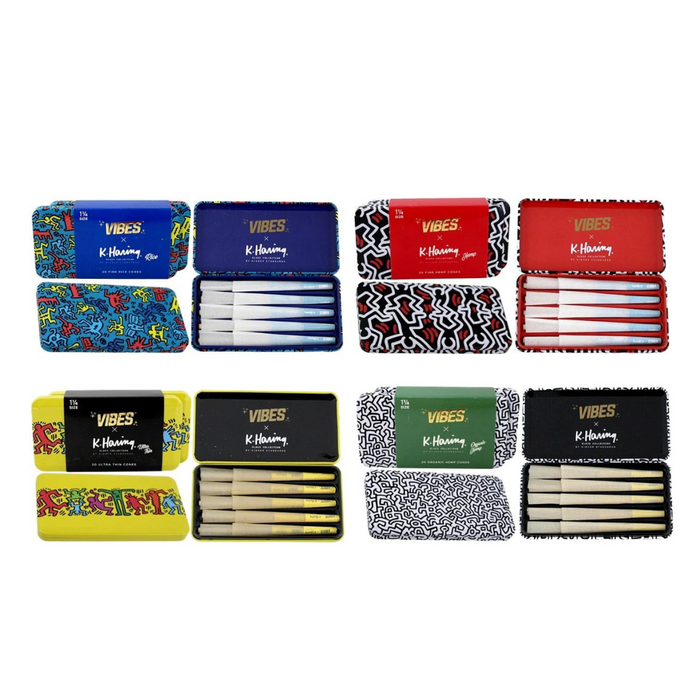 Vibes x K.Haring 1¼ Pre-Rolled Cones - Assorted Options - 4/20ct
