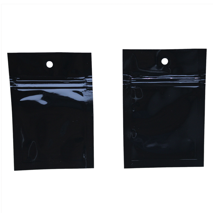 Mylar 1 Gram Tamper Evident Zip-Lock Bag - Black
