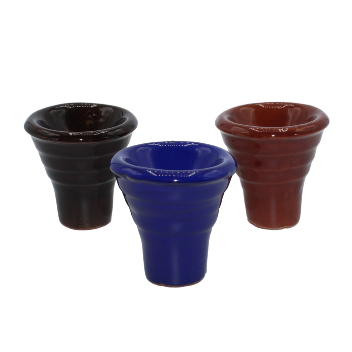 Assorted Small Glazed Hookah Bowl