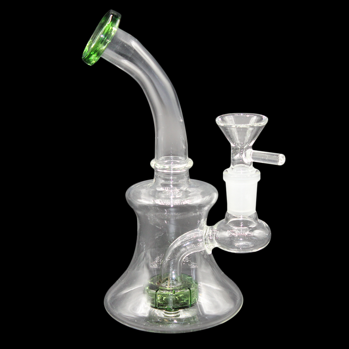 6.75″ Simple Showerhead Perc Mini Bubbler – Assorted Colors