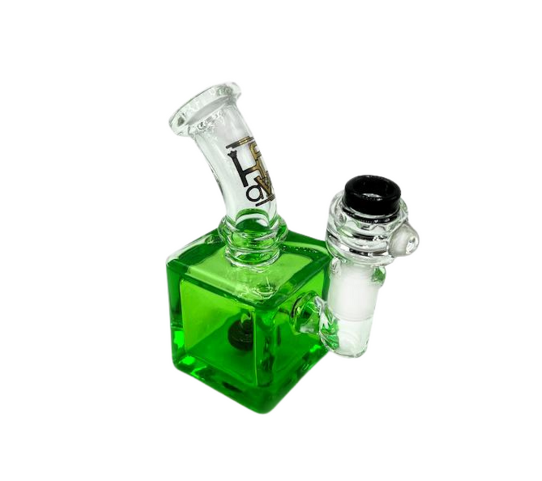 Krave Green Cube 6" Heavy Wall Borosilicate Water Pipe