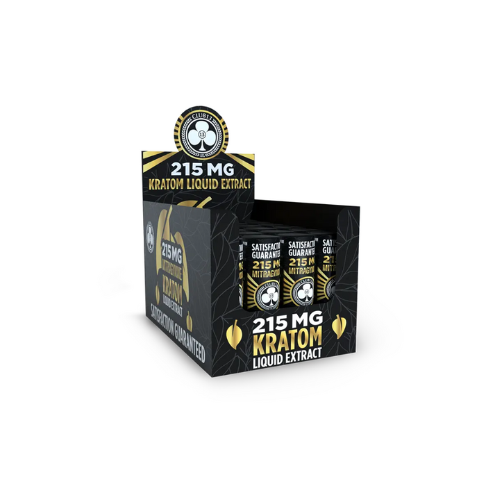 Club13 - 215MG MIT Kratom Liquid Extract Shot - Assorted Options - 24ct