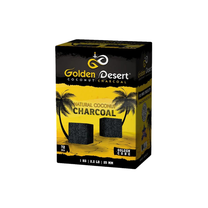 Golden Desert Natural Coconut Hookah Charcoal - Assorted Options