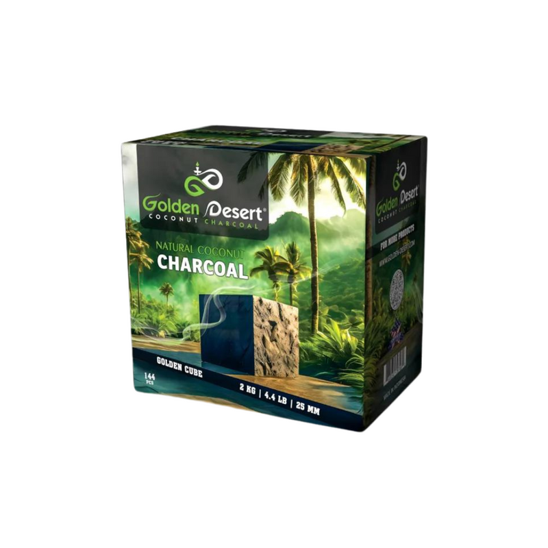 Golden Desert Natural Coconut Hookah Charcoal - Assorted Options