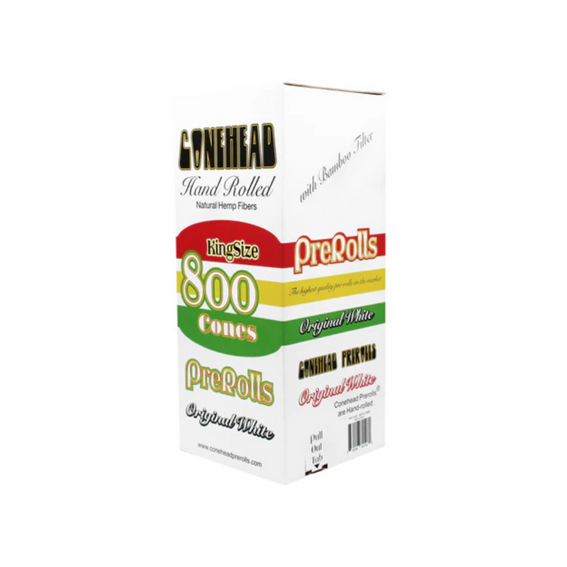 Conehead King Size Original White Pre-Rolled Hemp Cones - 800ct