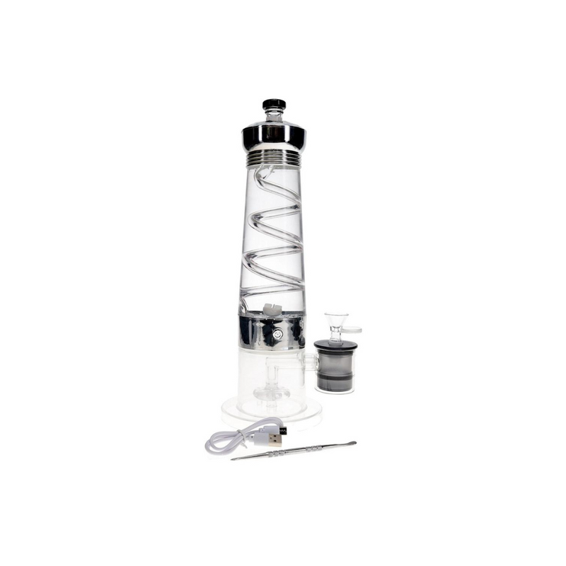 12″ Electric Lava Lamp Bong With UFO Perc - Assorted Colors