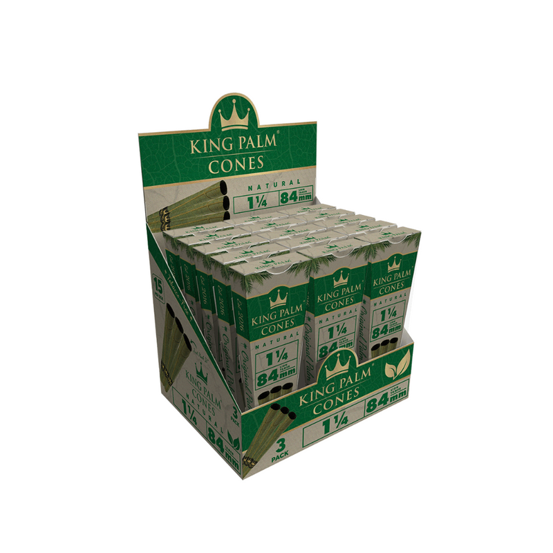 King Palm 84mm Pre-Rolled Palm Cones - 3/15ct