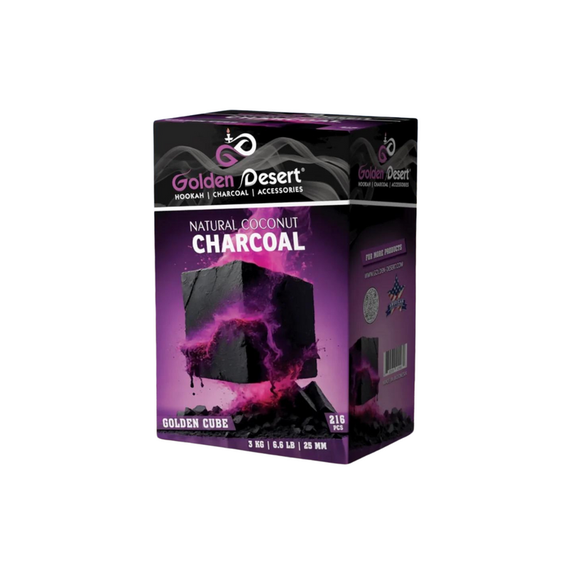 Golden Desert Natural Coconut Hookah Charcoal - Assorted Options
