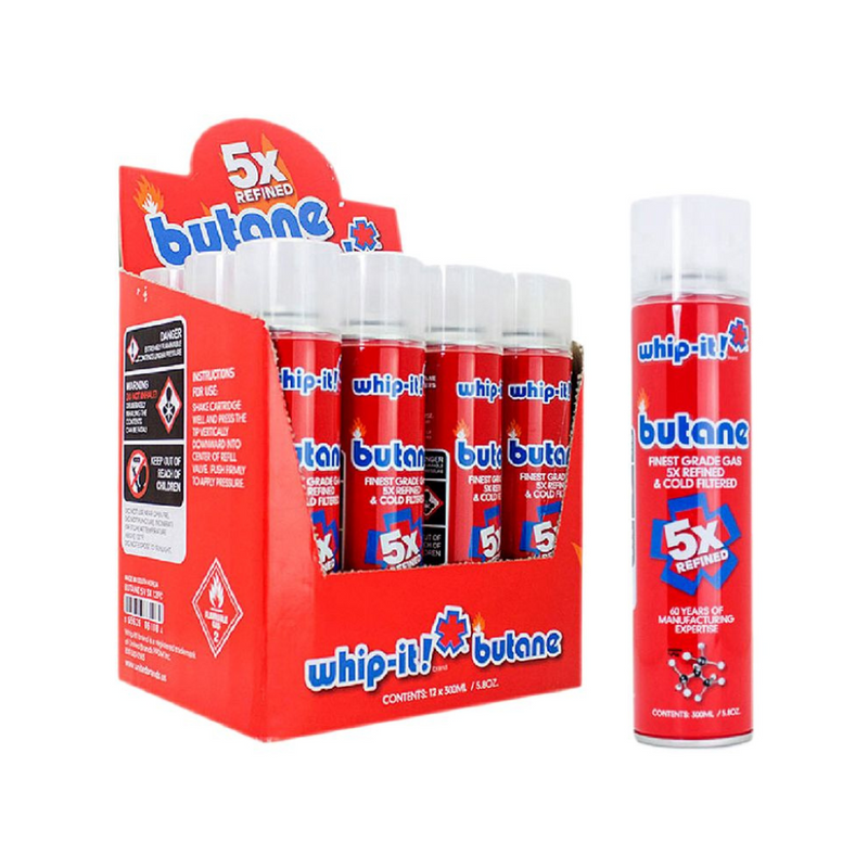 Whip-It 5x 300ml Butane - 12ct / Case