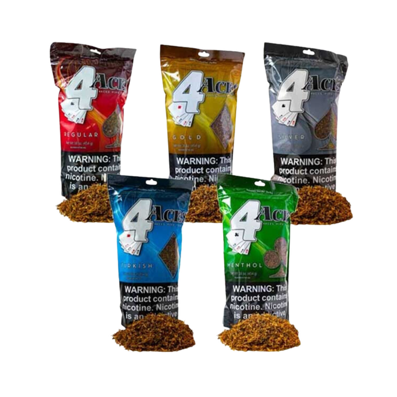 4 Aces - 16oz RYO Pipe Tobacco - Assorted Flavors