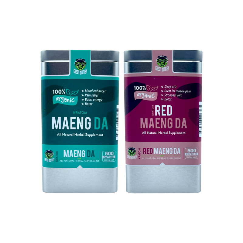 Green Monkey Kratom Capsules - Assorted Options - 500ct