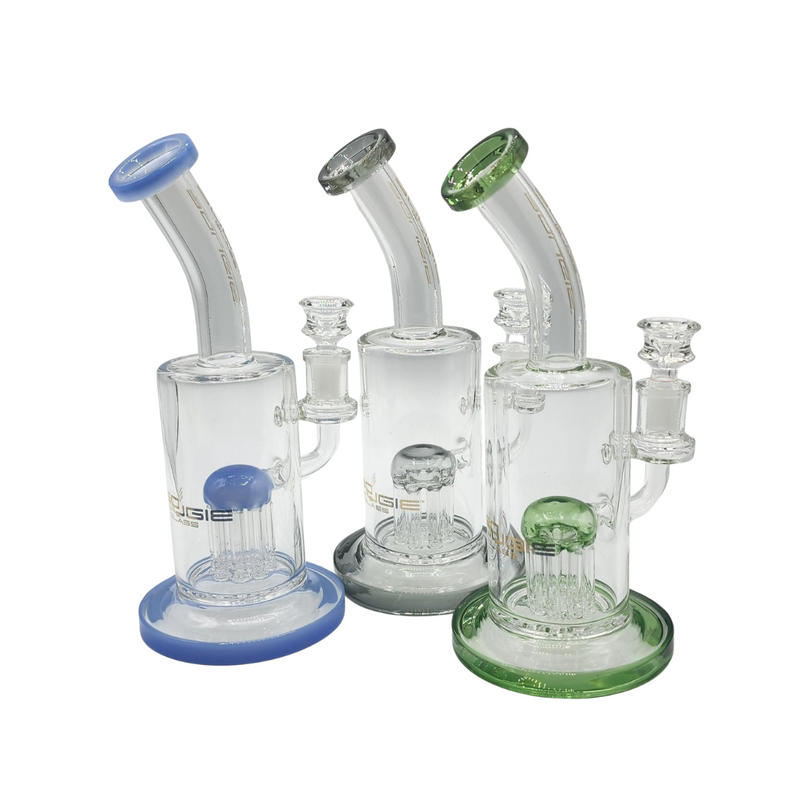 Bougie Glass 6" Tree Perc Water Pipe Bong - Assorted Colors