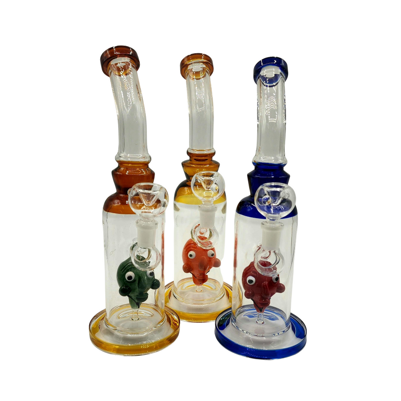 10" Alien Face Design Water Pipe - Assorted Colors