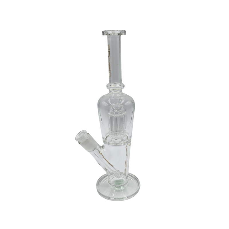 Bougie Glass 12" - 7 Arm Perc Water Pipe Bong - Assorted Colors