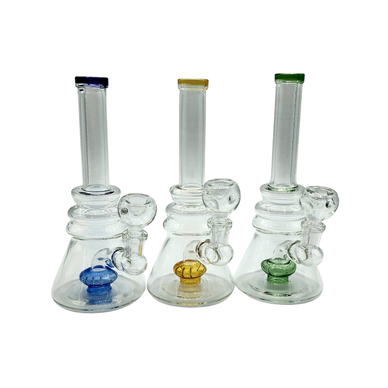 8" Beaker w/ Perc Water Pipe - Assorted Colors
