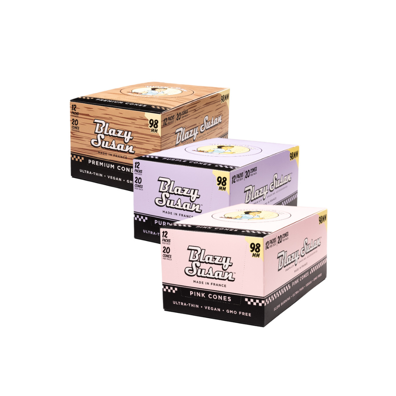 Blazy Susan 98mm Pre-Rolled Cones - Assorted Colors - 20ct