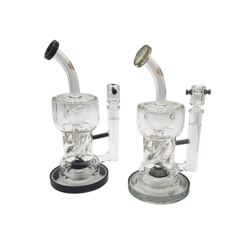 Bougie Glass 6" Twist Body Water Pipe Bong - Assorted Colors