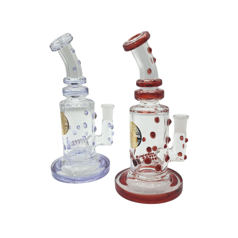 Bougie Glass 8" Inline Perc Water Pipe Bong - Assorted Colors