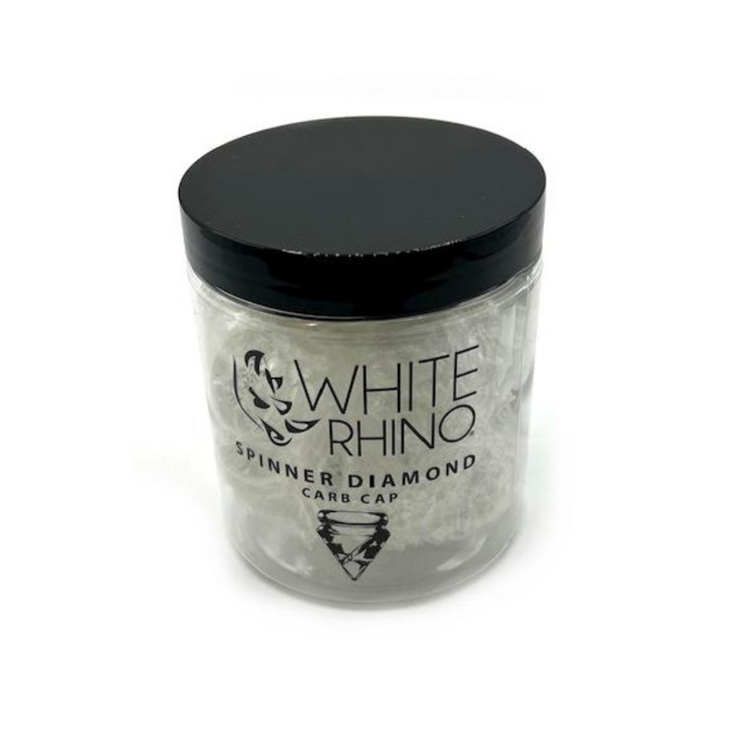 White Rhino Spinner Glass Diamond Carb Cap - 15ct