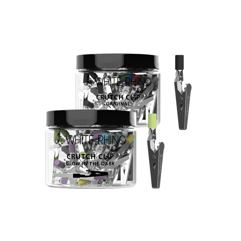 White Rhino Crutch Roach Clips - 50ct