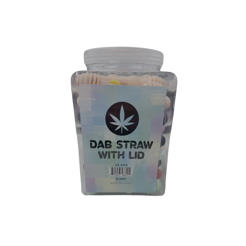 Dab Straw w/ Lid in jar – 50ct