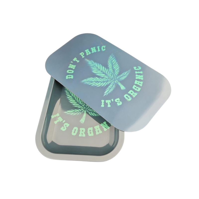 Don't Panic Its Organic Rolling Tray w/ Magnetic Lid