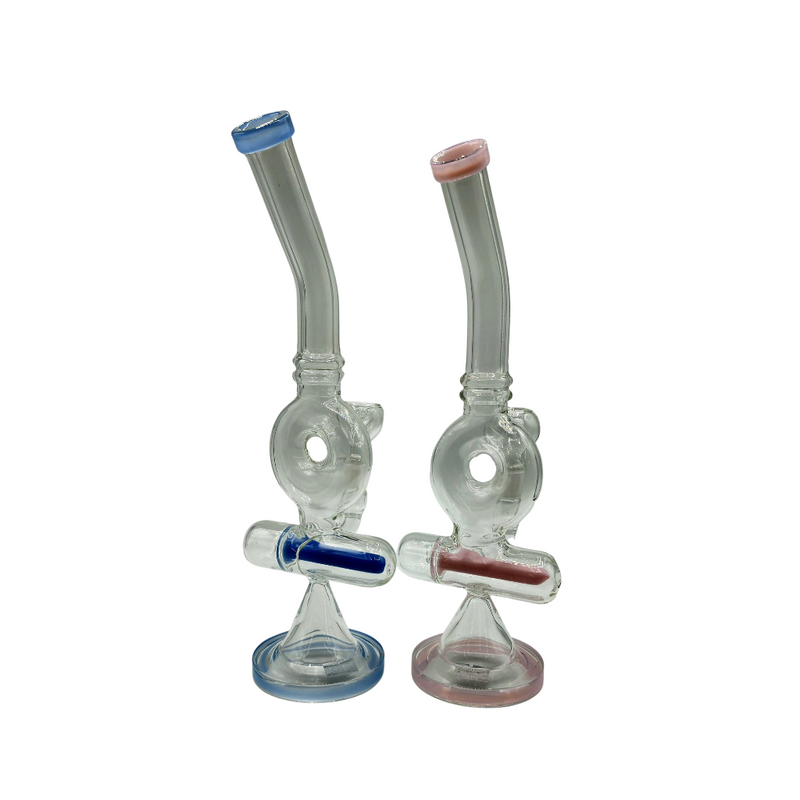 12" Donut Body w/ Inline Perc Water Pipe - Assorted Colors
