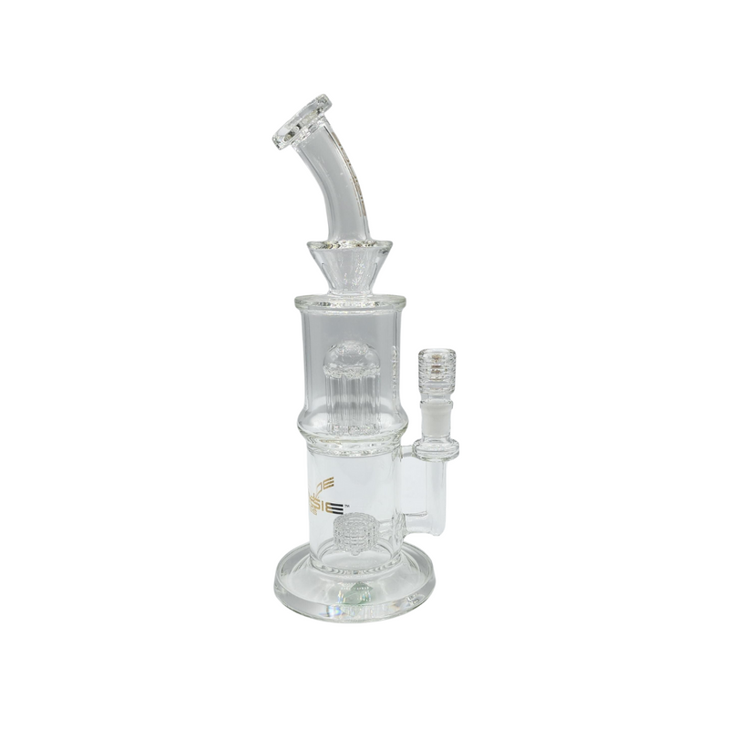 Bougie Glass Medium DBL Perc Water Pipe Bong - Assorted Colors