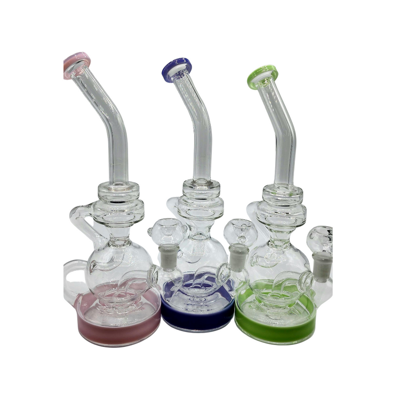 8" Fancy Round Water Pipe - Assorted Colors