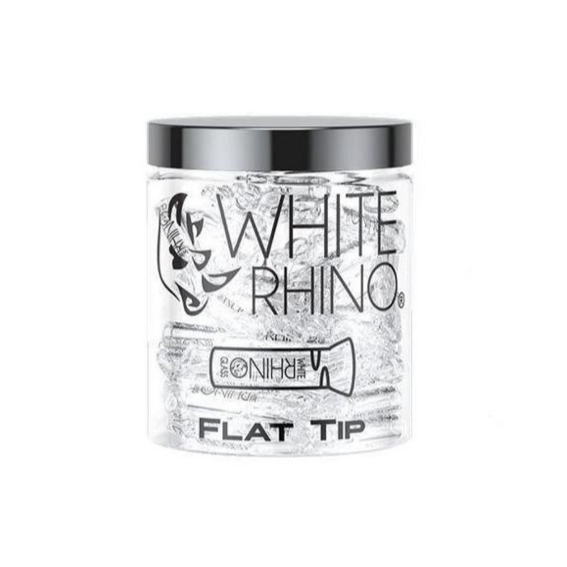 White Rhino XL Flat Glass Tips – 80ct