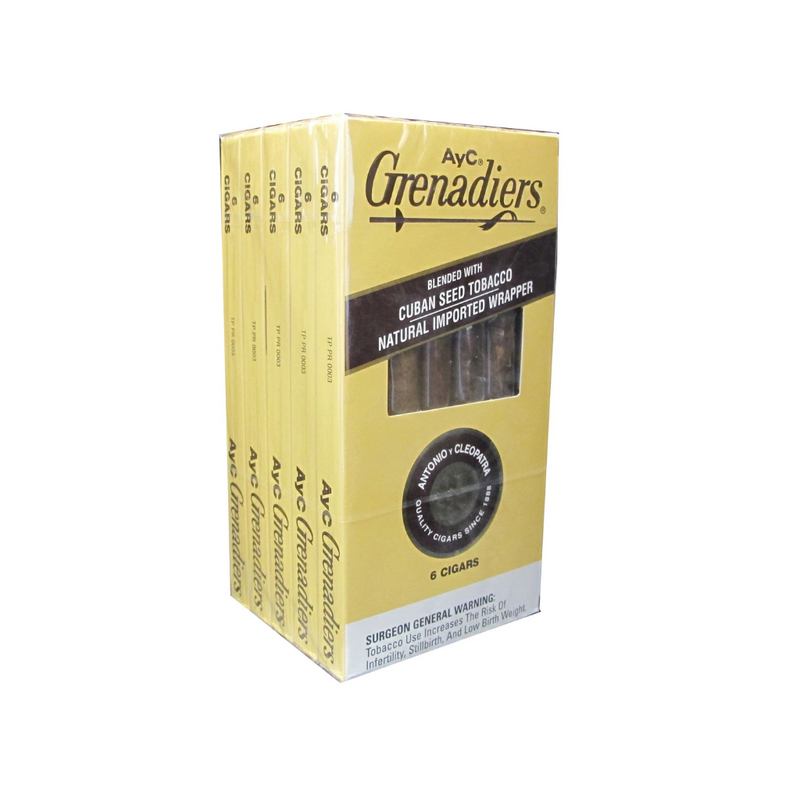 Grenadiers Cigars - Assorted Options - 5 packs of 6 - 30ct