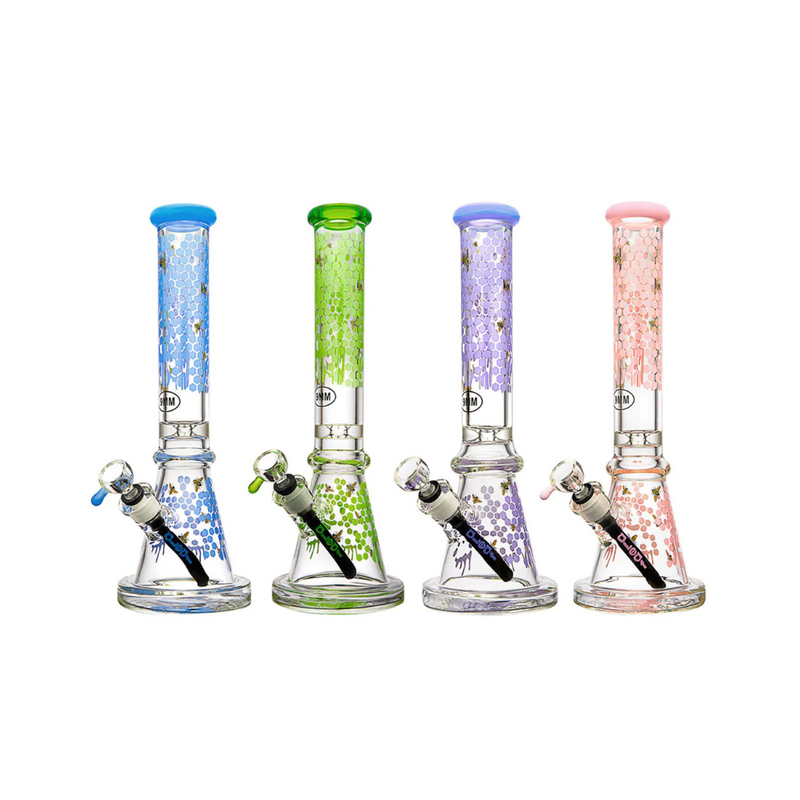 aLeaf 16" Hollow Base 9MM Honey Comb Beaker - Assorted Colors