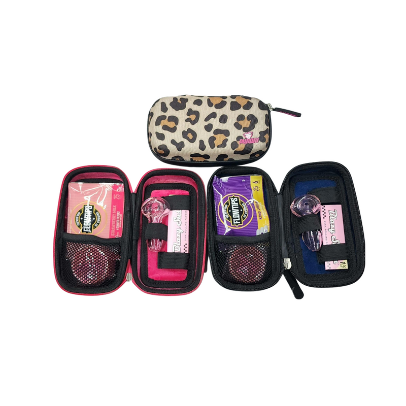 Medium Glass Chillum Kit In Pouch - Assorted Styles