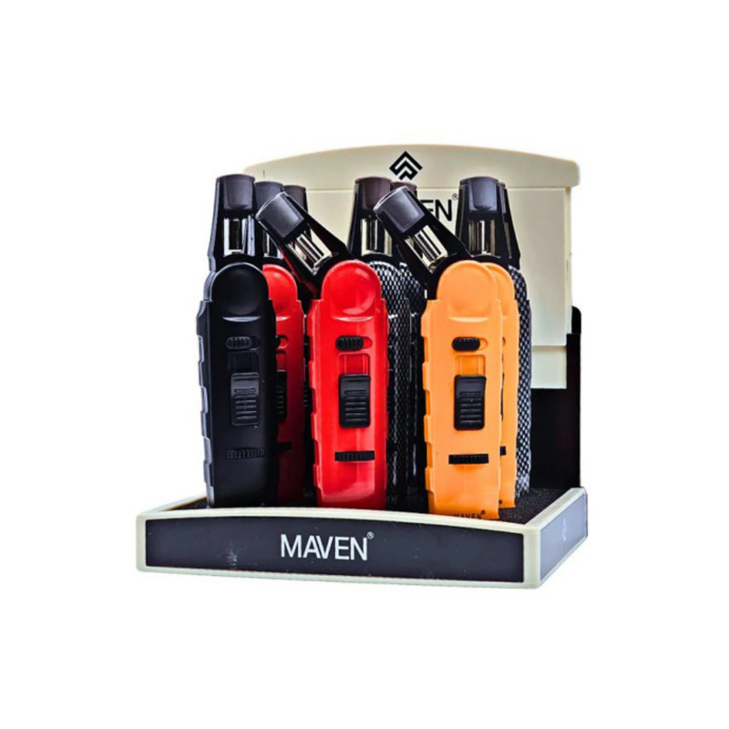 Maven Model 7 Windproof Table Torch Lighter - 9ct