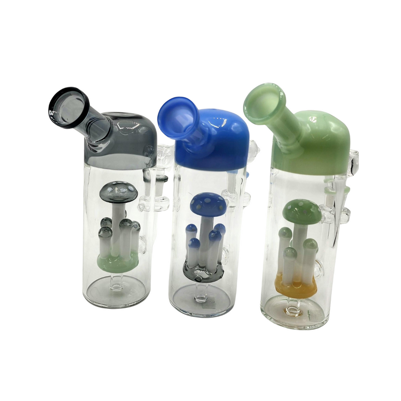 8" Mushroom Perc Water Pipe Bong - Assorted Colors