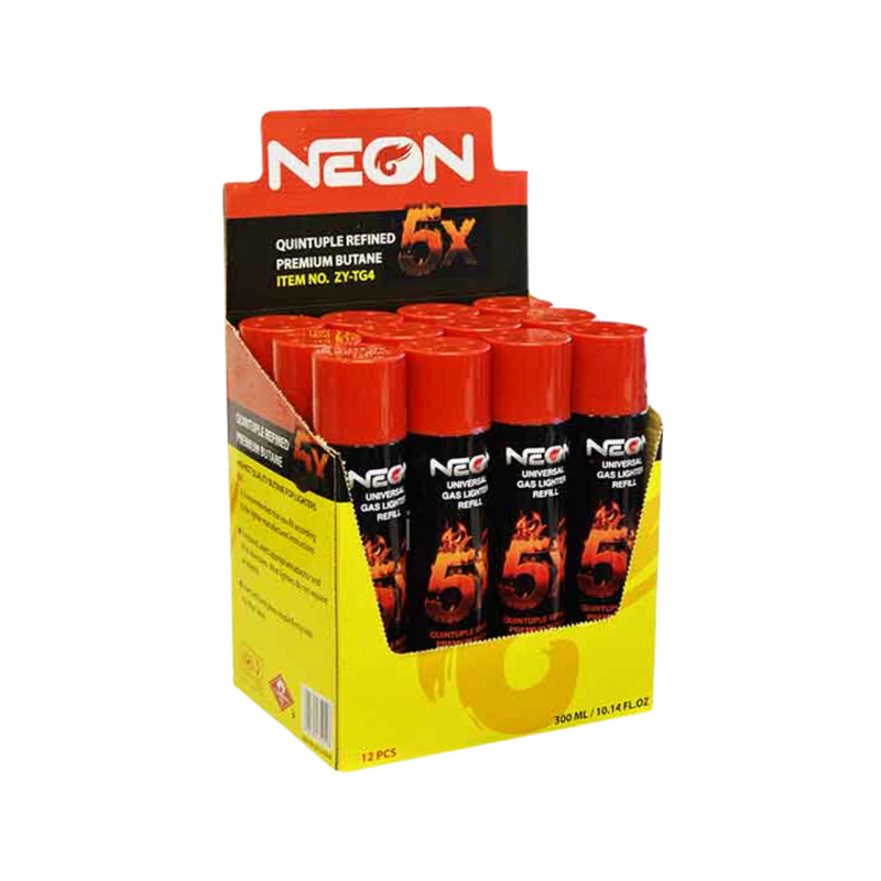 Neon 5x 300ml Butane - 12ct / Case