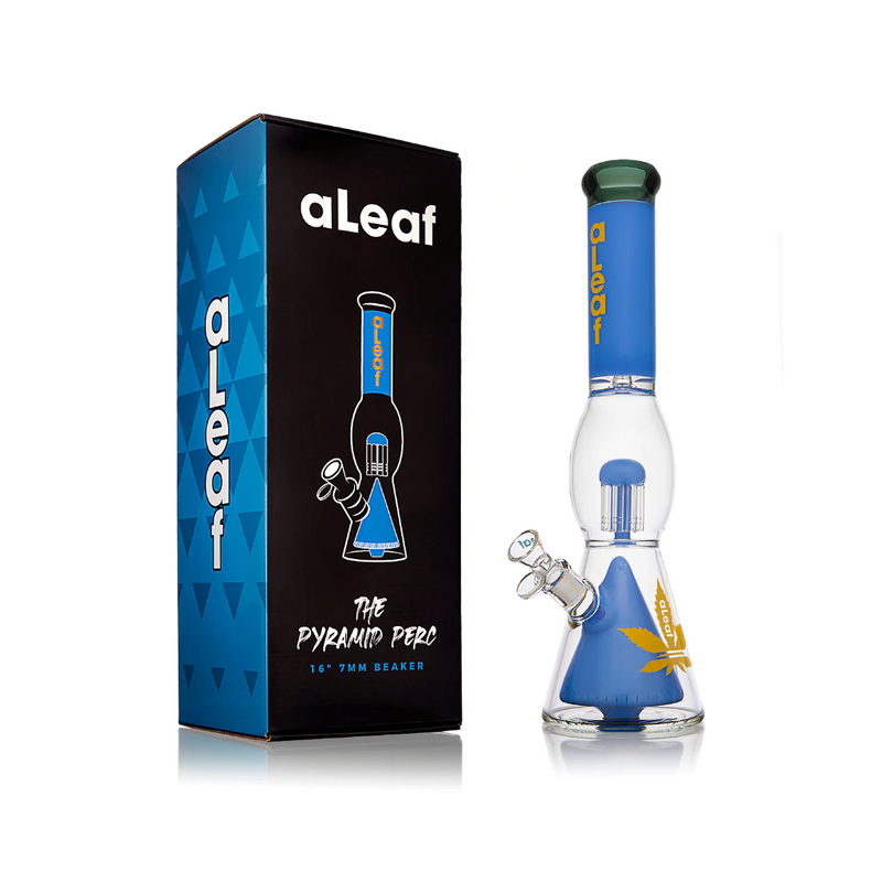 aLeaf 16" Pyramid Perc Water Pipe - Assorted Colors