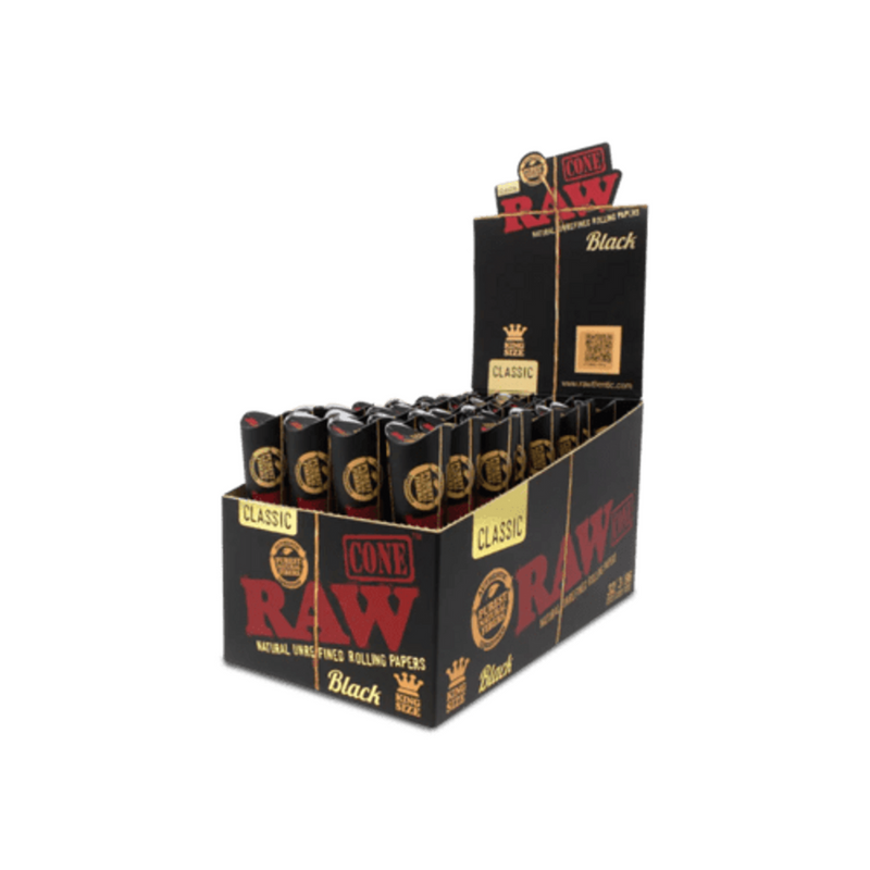 RAW Classic Black King Size Cones – 3/32ct