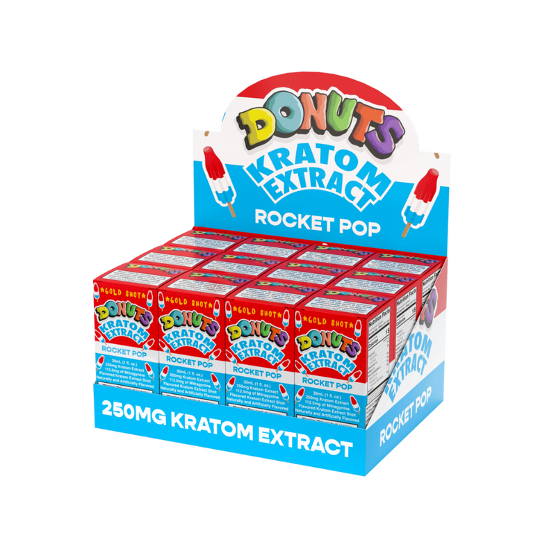 Donuts - Rocket Pop Liquid Kratom Shots - Assorted Options - 12ct