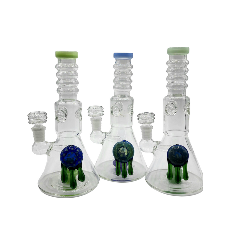 7" Beaker Slime Design Water Pipe - Assorted Colors