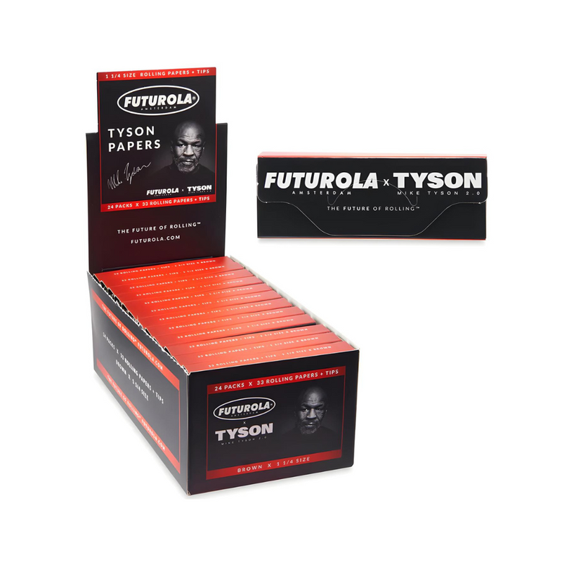 Futurola | Mike Tyson 1¼ Rolling Papers + Tips - 24ct