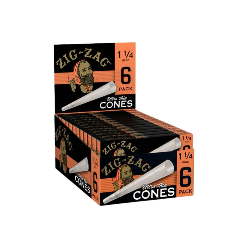 Zig-Zag Ultra Thin 1¼ Pre-Rolled Cones - 6/24ct