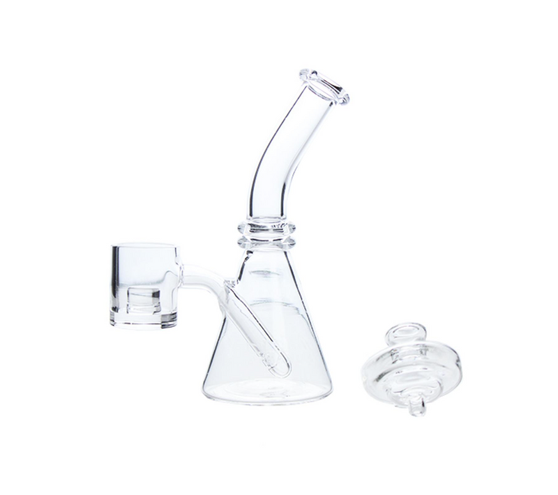 Quartz Beaker w/Reactor Core Banger Nail Dab Rig