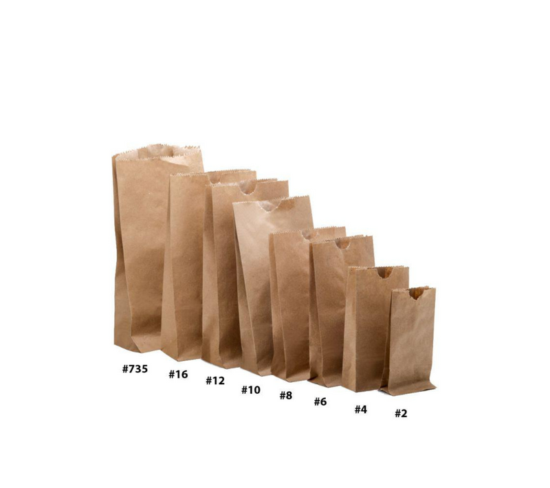 Paper Brown Kraft Bags - 500ct/bundle