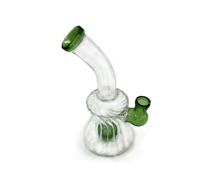 6" Crystal Base Water Pipe Bong w/Perc - Assorted Colors