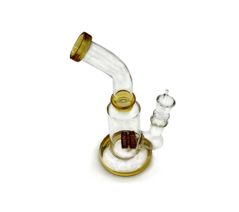 6" Bent Neck Water Pipe Bong w/Wheel Perc