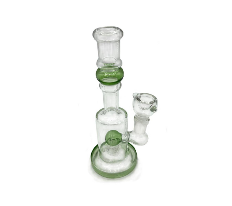 8" Straight Tube Water Pipe Bong w/Ball Perc - Assorted Colors